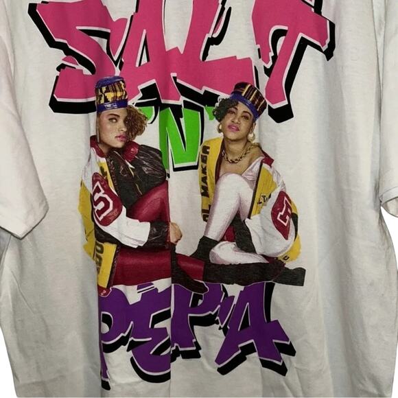SALT N PEPA 90s Vintage Inspired Graphic Tee in White Size Unisex XL New w/ Tag - Picture 7 of 11